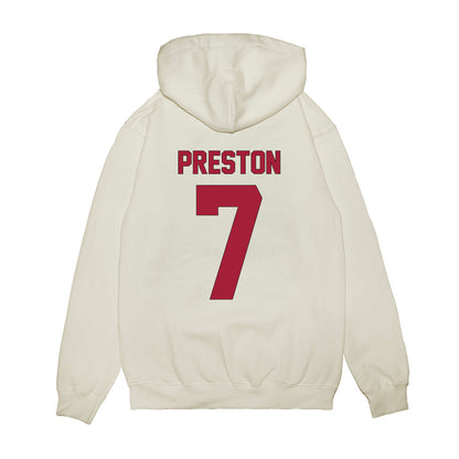 Indiana - NCAA Football : Shazz Preston - Vintage Helmet Premium Hooded Sweatshirt-1