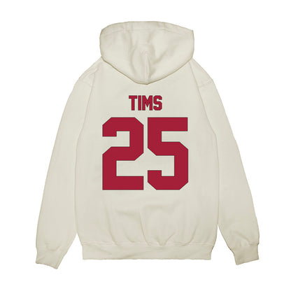 Indiana - NCAA Football : Dmontae Tims - Vintage Helmet Premium Hooded Sweatshirt-1