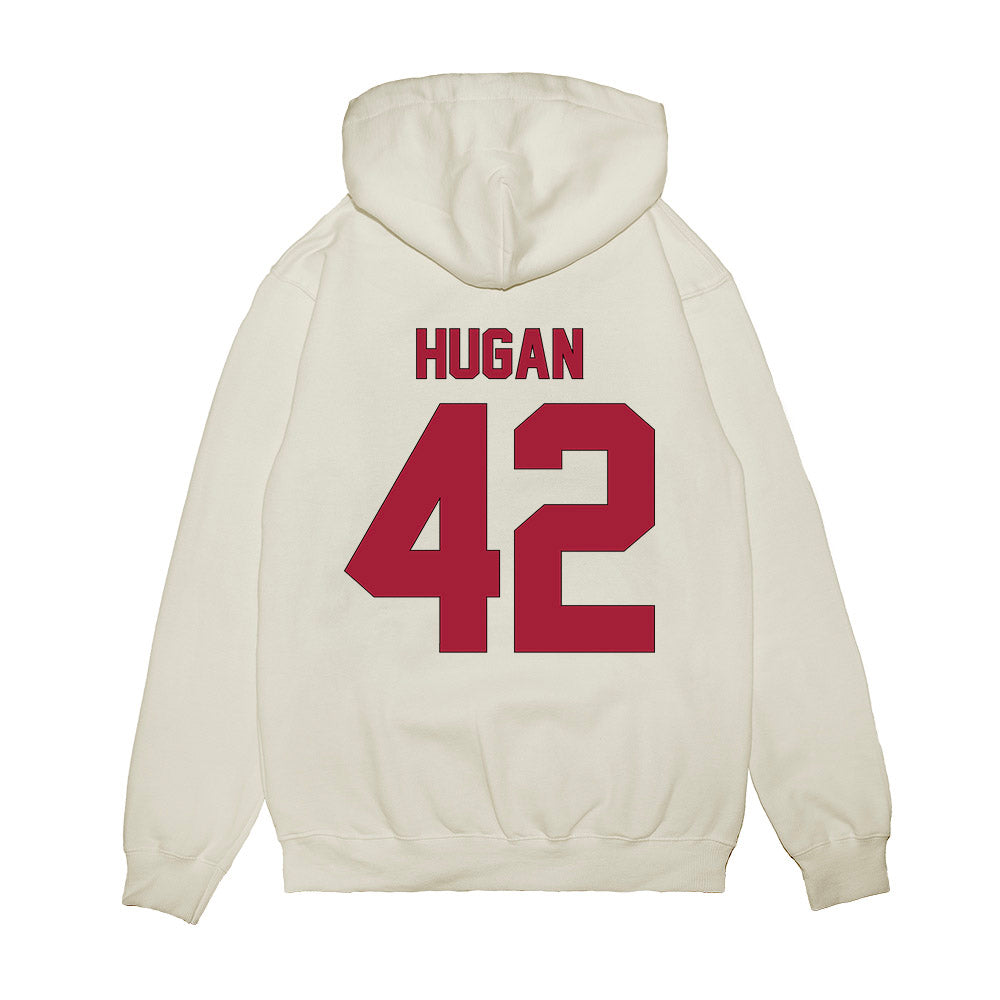 Indiana - NCAA Football : Kevontay Hugan - Vintage Helmet Premium Hooded Sweatshirt-1