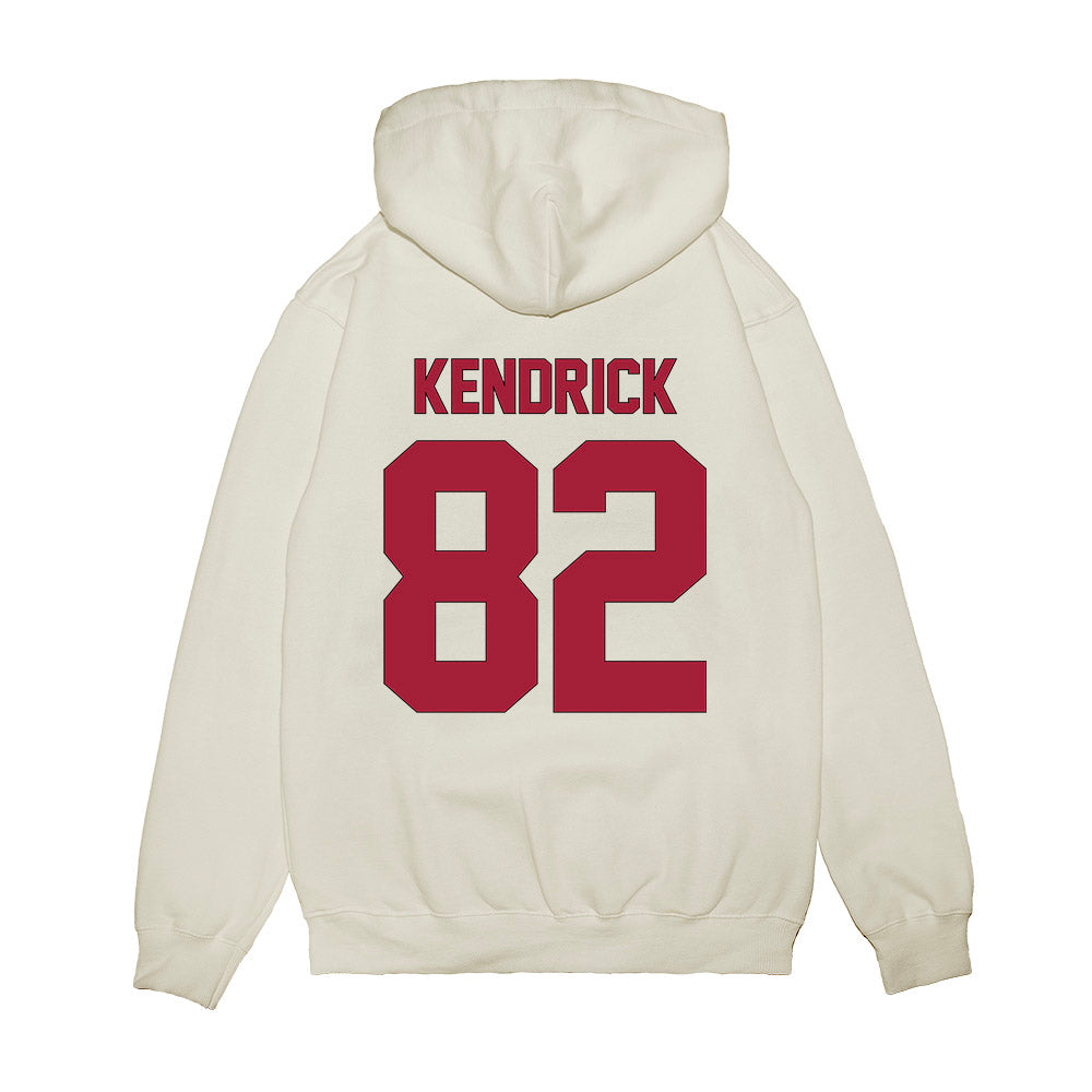 Indiana - NCAA Football : Myles Kendrick - Vintage Helmet Premium Hooded Sweatshirt-1