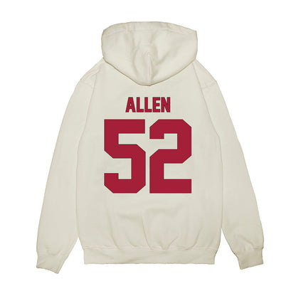 Indiana - NCAA Football : Clayton Allen - Vintage Helmet Premium Hooded Sweatshirt-1