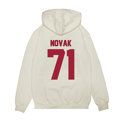 Indiana - NCAA Football : Ben Novak - Vintage Helmet Premium Hooded Sweatshirt-1