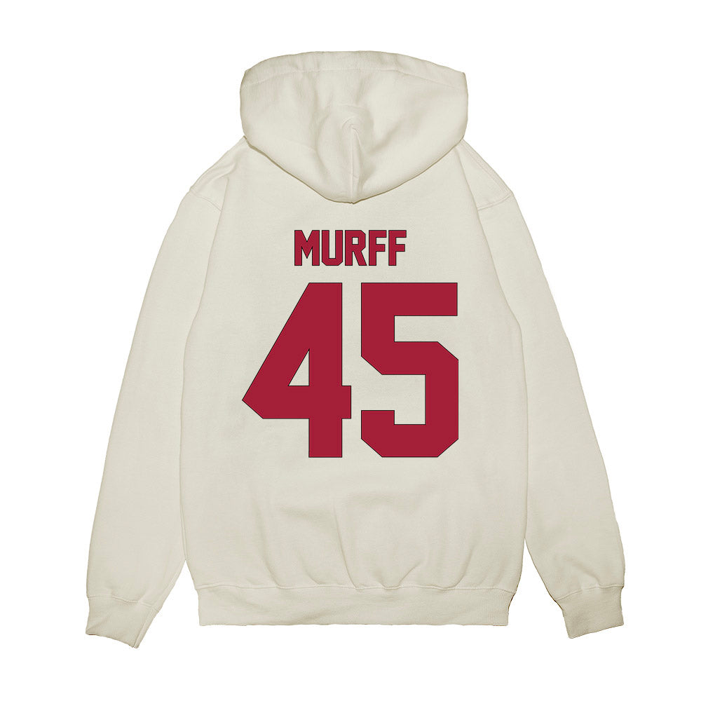 Indiana - NCAA Football : Lincoln Murff - Vintage Helmet Premium Hooded Sweatshirt-1