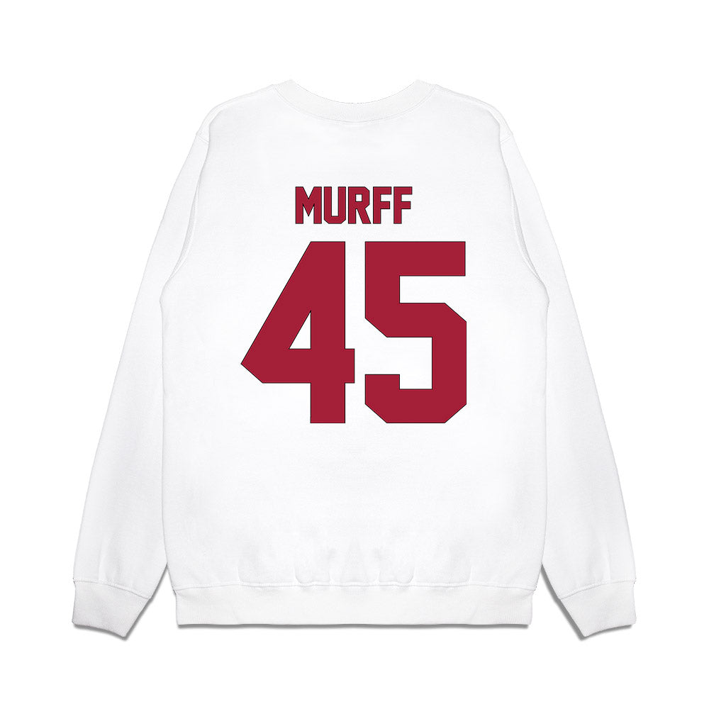 Indiana - NCAA Football : Lincoln Murff - Vintage Helmet Premium Crewneck Sweatshirt-1