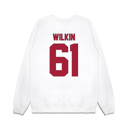 Indiana - NCAA Football : Baylor Wilkin - Vintage Helmet Premium Crewneck Sweatshirt-1