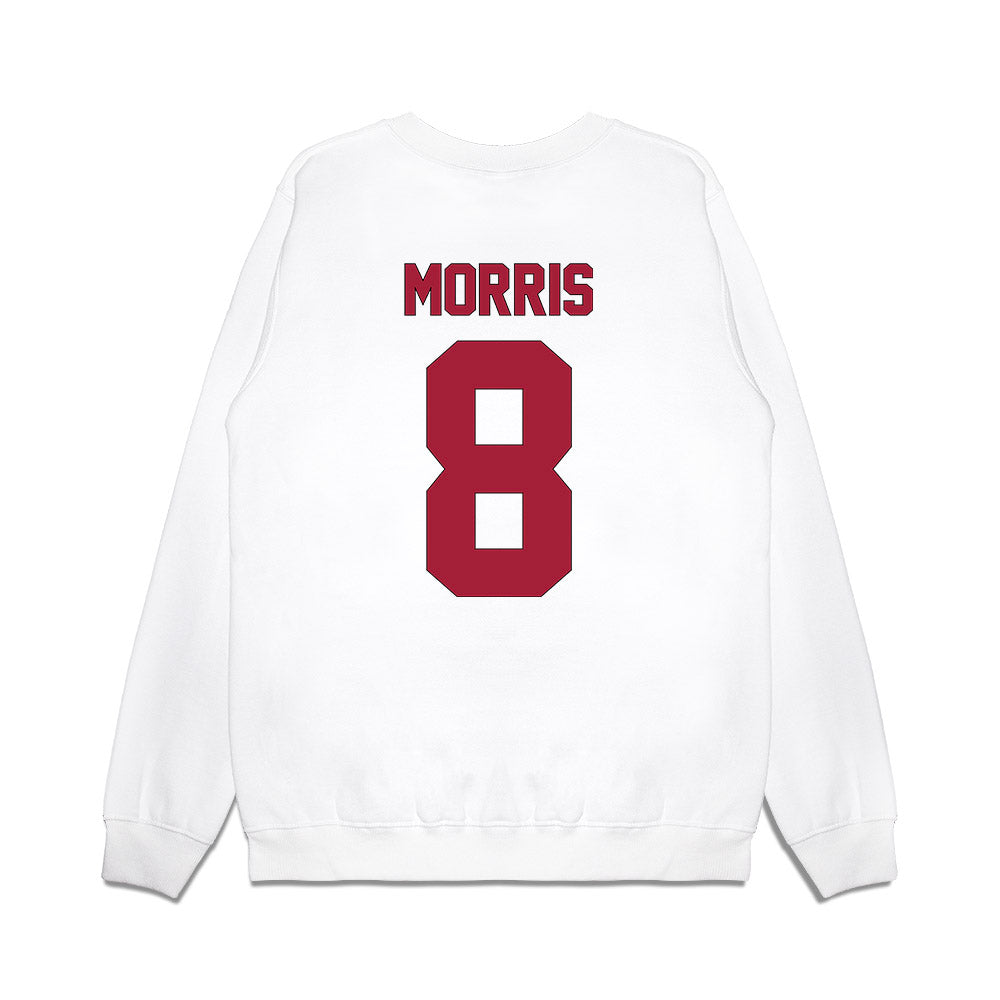Indiana - NCAA Football : Tyler Morris - Vintage Helmet Premium Crewneck Sweatshirt-1