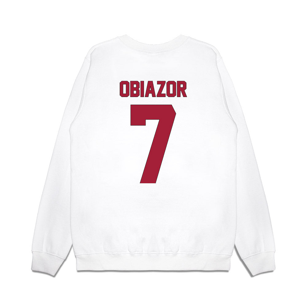 Indiana - NCAA Football : Chiddi Obiazor - Vintage Helmet Premium Crewneck Sweatshirt-1