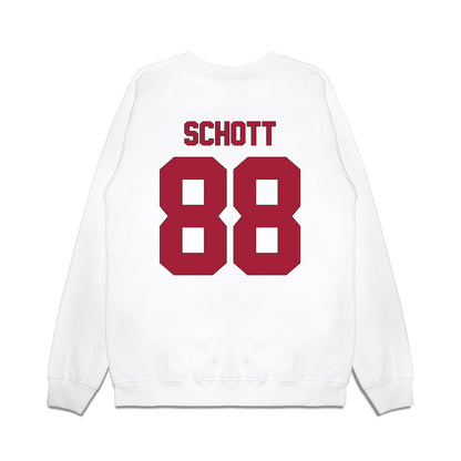 Indiana - NCAA Football : Brock Schott - Vintage Helmet Premium Crewneck Sweatshirt-1