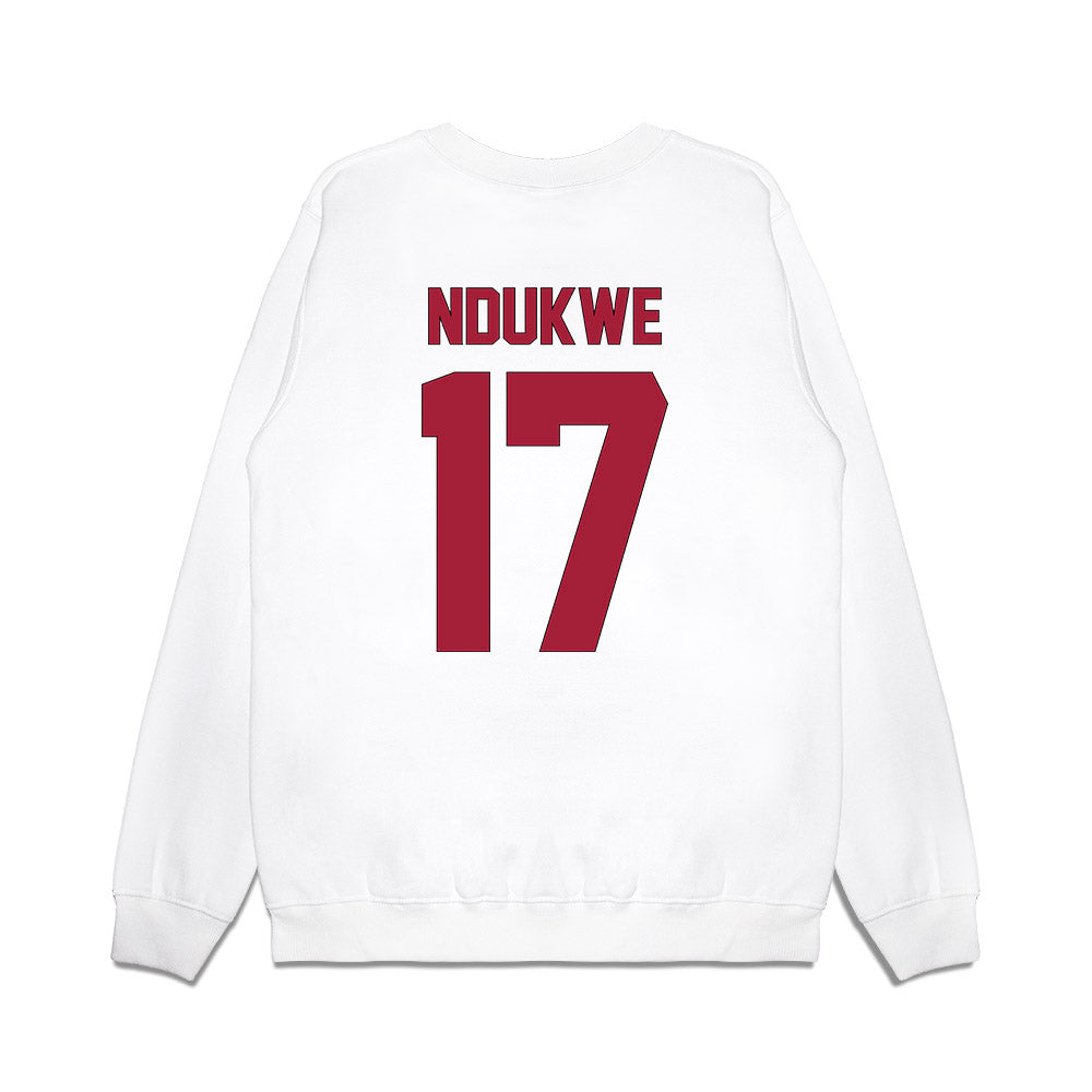 Indiana - NCAA Football : Daniel Ndukwe - Vintage Helmet Premium Crewneck Sweatshirt-1