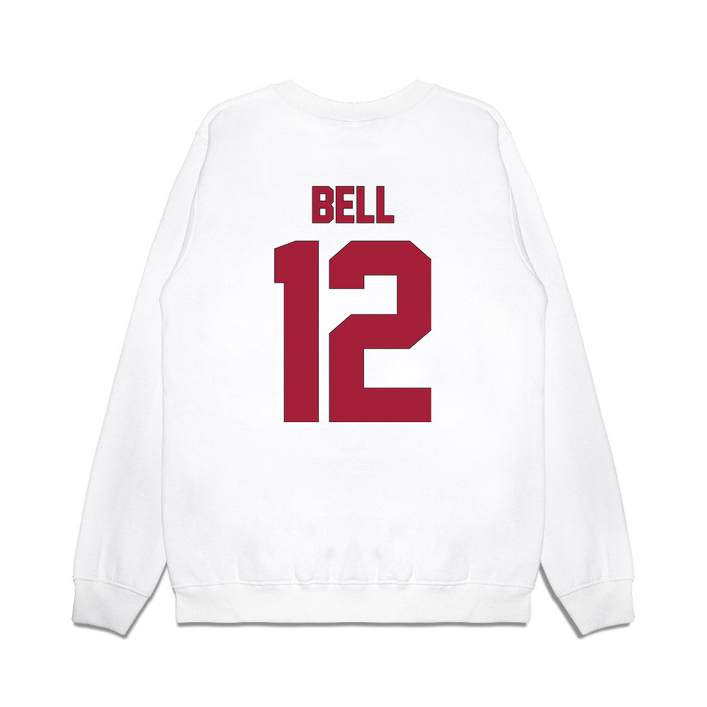 Indiana - NCAA Football : Jacob Bell - Vintage Helmet Premium Crewneck Sweatshirt-1