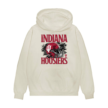 Indiana - NCAA Football : Jaylen Bell - Vintage Helmet Premium Hooded Sweatshirt-0