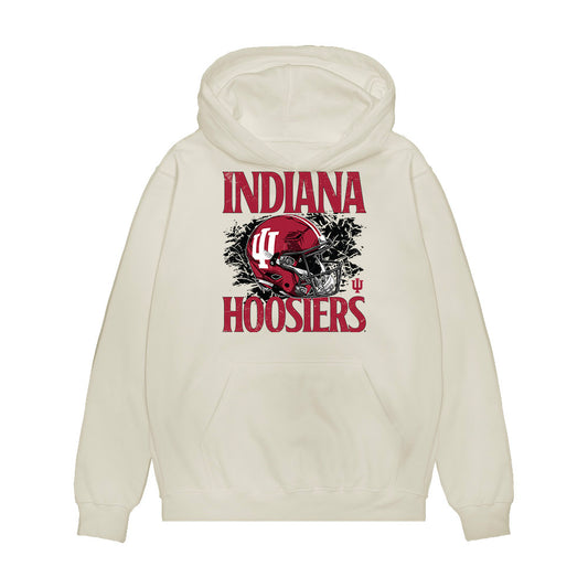 Indiana - NCAA Football : Pj Macfarlane - Vintage Helmet Premium Hooded Sweatshirt-0