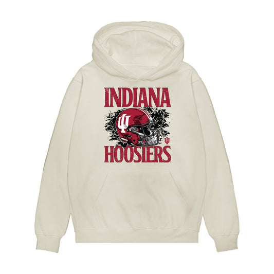 Indiana - NCAA Football : Davion Chandler - Vintage Helmet Premium Hooded Sweatshirt-0