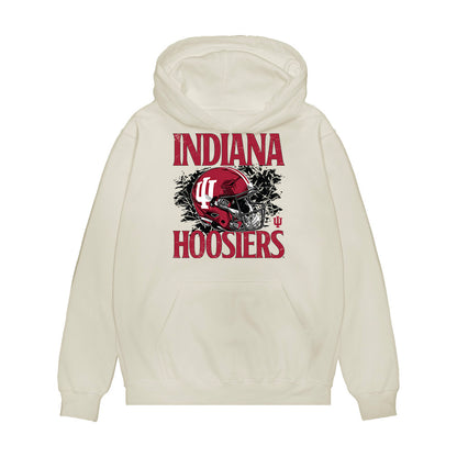 Indiana - NCAA Football : Iosua Stephens - Vintage Helmet Premium Hooded Sweatshirt-0