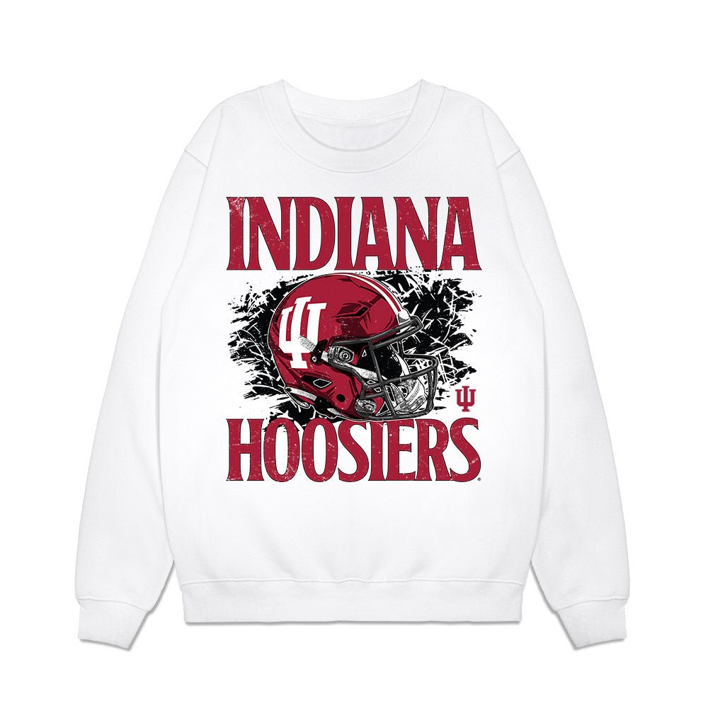 Indiana - NCAA Football : Jacob Bell - Vintage Helmet Premium Crewneck Sweatshirt-0