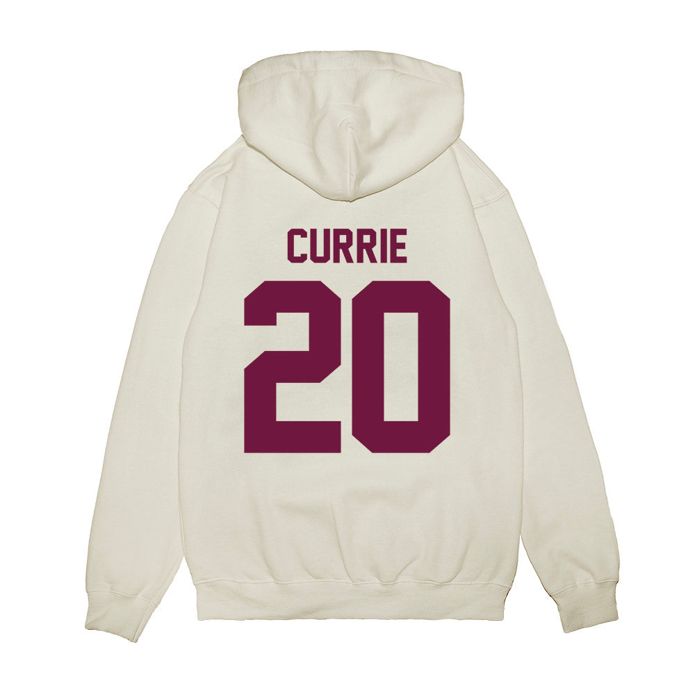 Texas A&M - NCAA Football : Adonyss Currie - Vintage Helmet Premium Hooded Sweatshirt-1