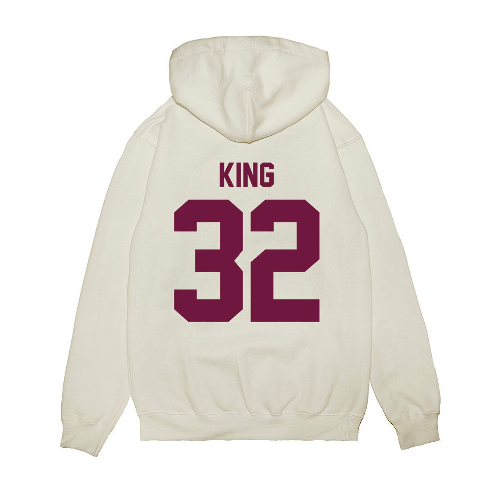 Texas A&M - NCAA Football : Taiyion King - Vintage Helmet Premium Hooded Sweatshirt-1