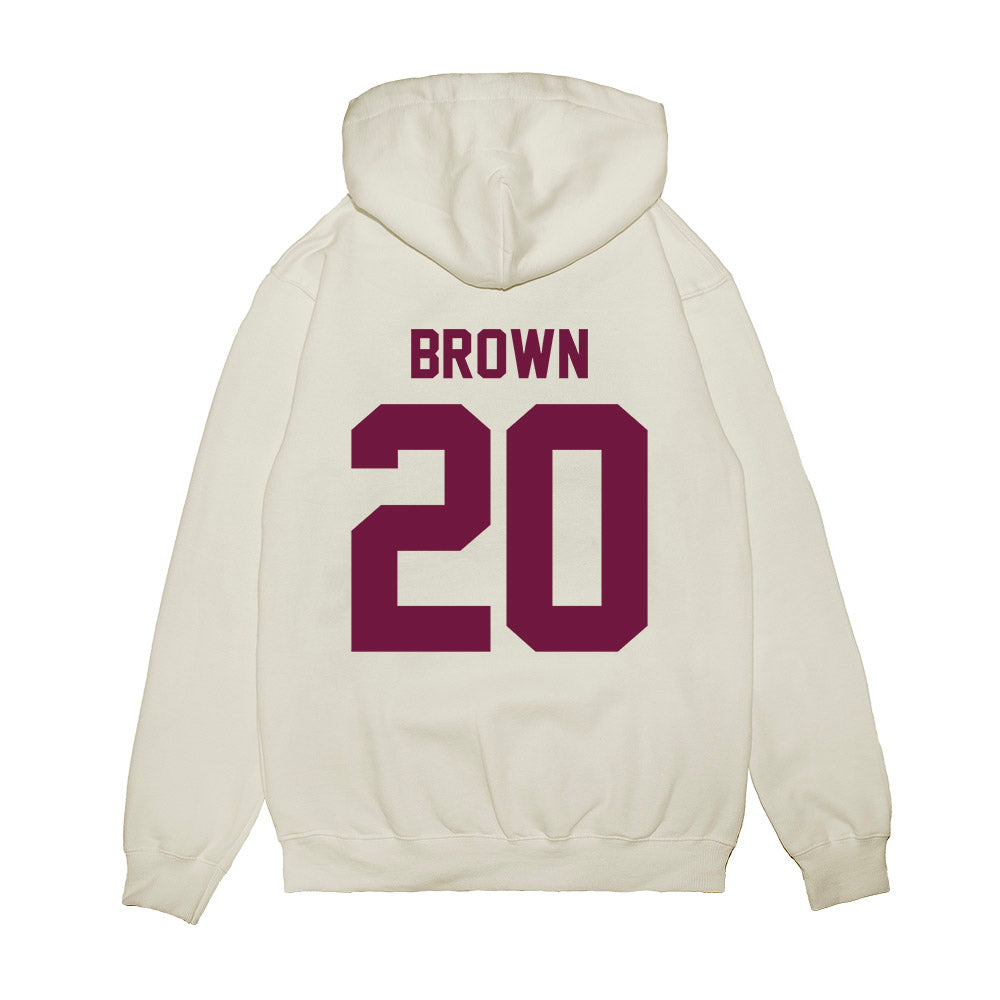 Texas A&M - NCAA Football : Michael Brown - Vintage Helmet Premium Hooded Sweatshirt-1