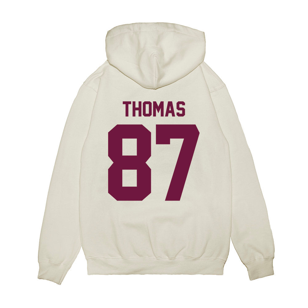Texas A&M - NCAA Football : Houston Thomas - Vintage Helmet Premium Hooded Sweatshirt-1