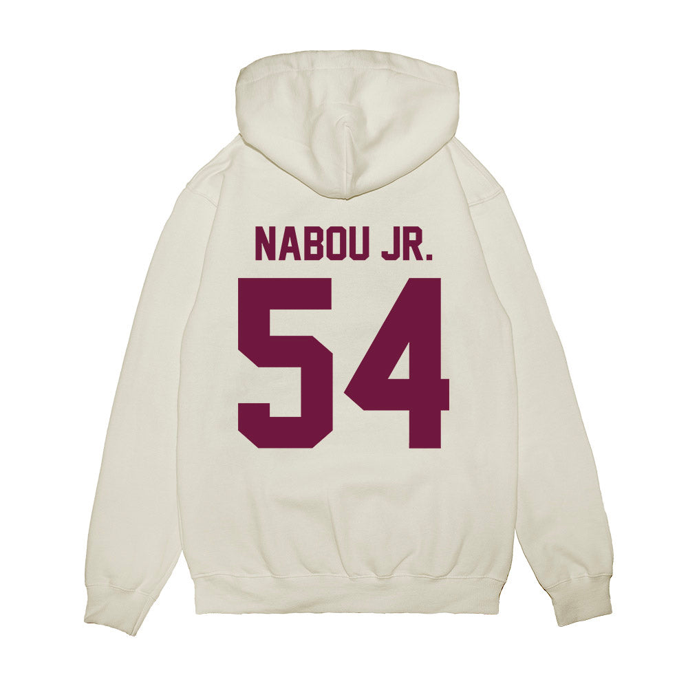 Texas A&M - NCAA Football : Mark Nabou Jr. - Vintage Helmet Premium Hooded Sweatshirt-1