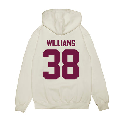 Texas A&M - NCAA Football : Whitaker Williams - Vintage Helmet Premium Hooded Sweatshirt-1