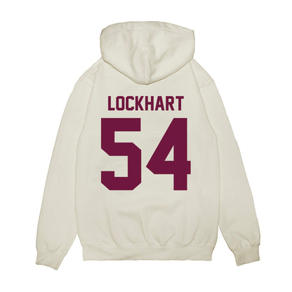 Texas A&M - NCAA Football : Jordan Lockhart - Vintage Helmet Premium Hooded Sweatshirt-1