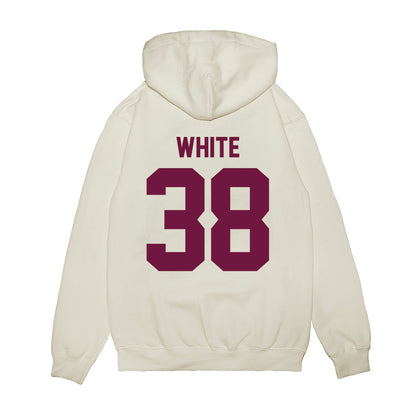 Texas A&M - NCAA Football : Jared White - Vintage Helmet Premium Hooded Sweatshirt-1