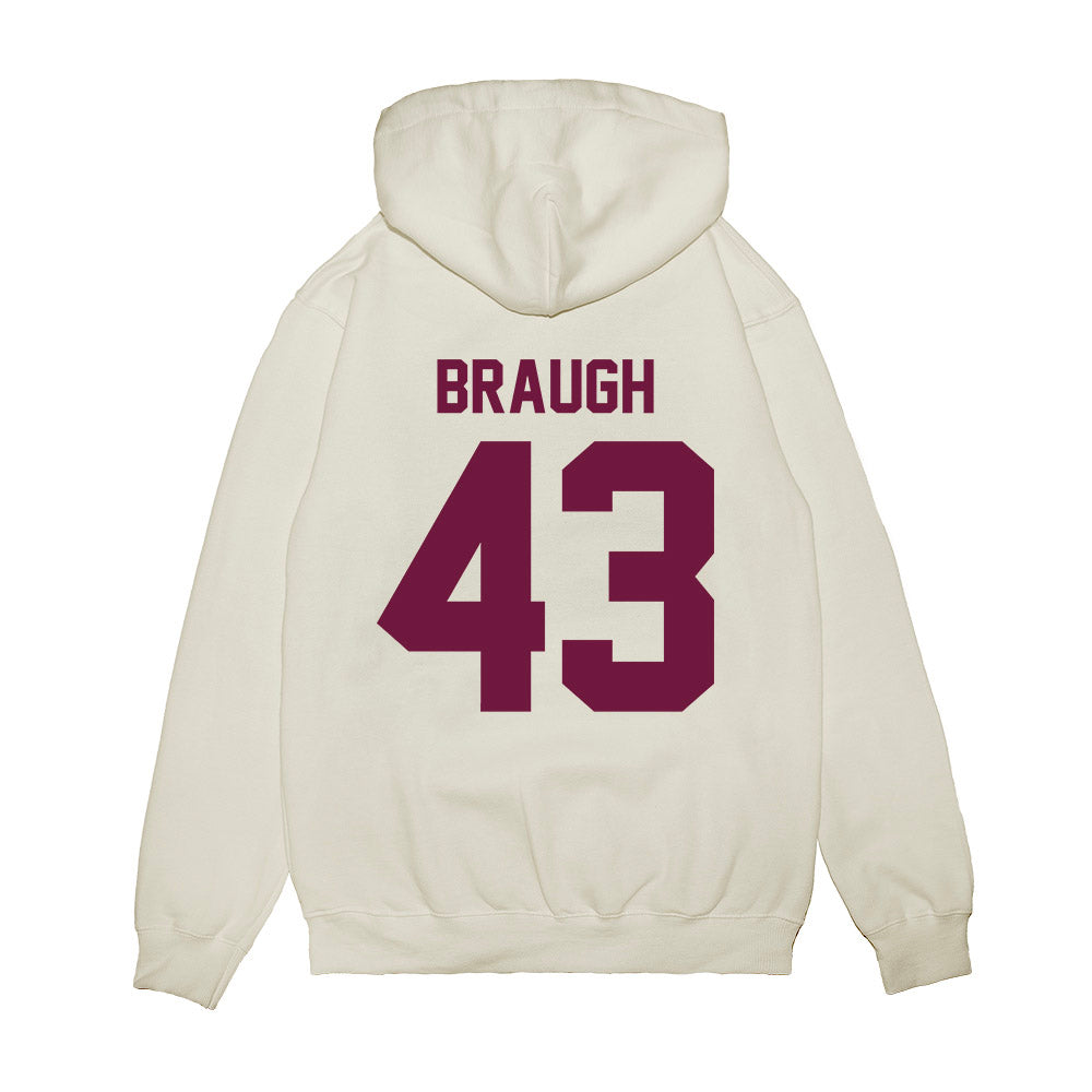 Texas A&M - NCAA Football : Carter Braugh - Vintage Helmet Premium Hooded Sweatshirt-1