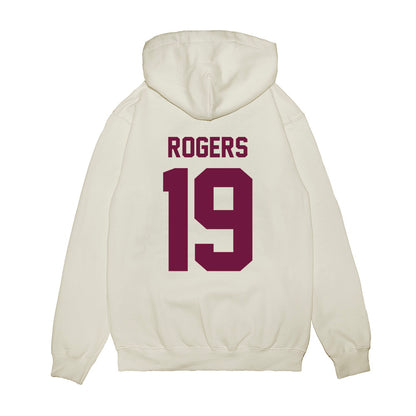Texas A&M - NCAA Football : Bravion Rogers - Vintage Helmet Premium Hooded Sweatshirt-1