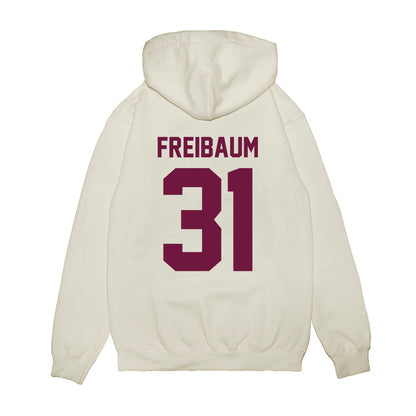 Texas A&M - NCAA Football : Shea Freibaum - Vintage Helmet Premium Hooded Sweatshirt-1