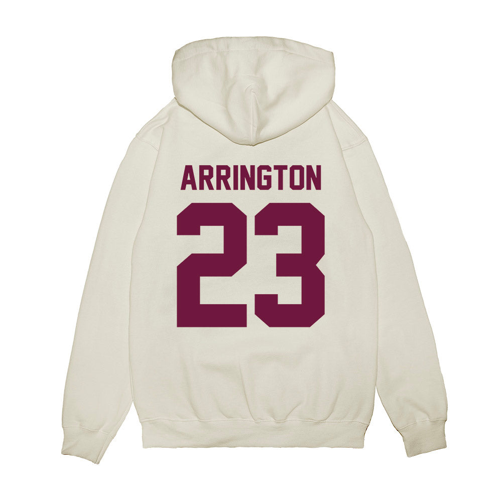 Texas A&M - NCAA Football : Brandon Arrington - Vintage Helmet Premium Hooded Sweatshirt-1