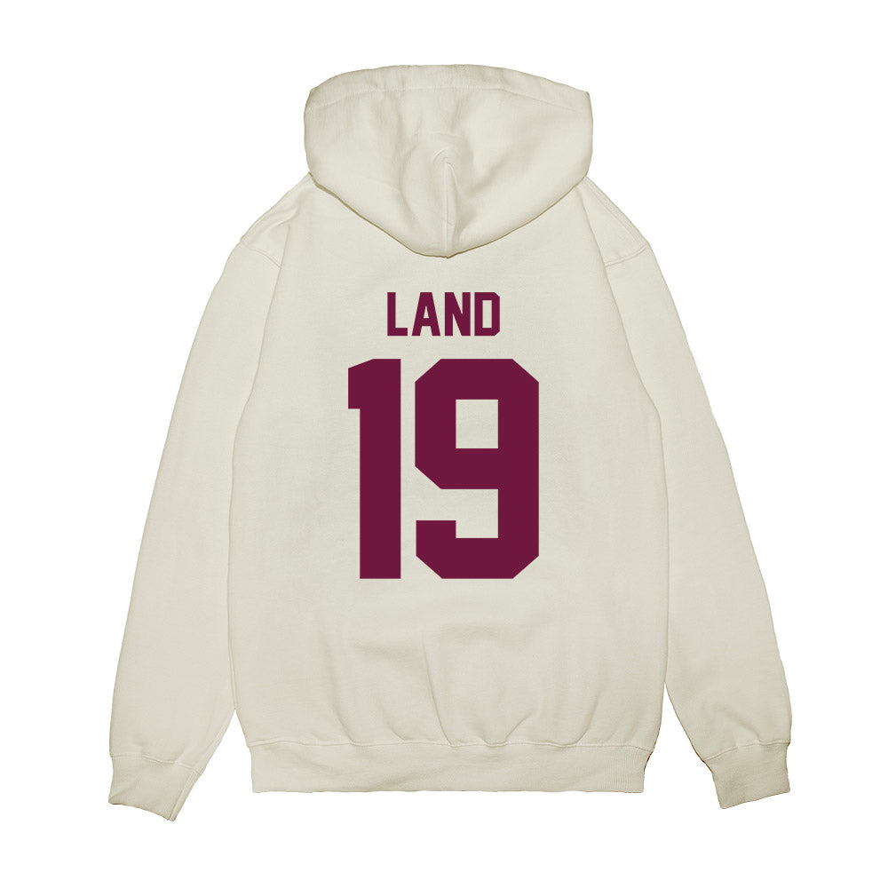 Texas A&M - NCAA Football : Paxton Land - Vintage Helmet Premium Hooded Sweatshirt-1