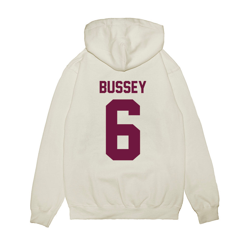 Texas A&M - NCAA Football : Terry Bussey - Vintage Helmet Premium Hooded Sweatshirt-1