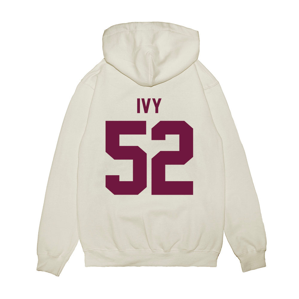 Texas A&M - NCAA Football : Blake Ivy - Vintage Helmet Premium Hooded Sweatshirt-1