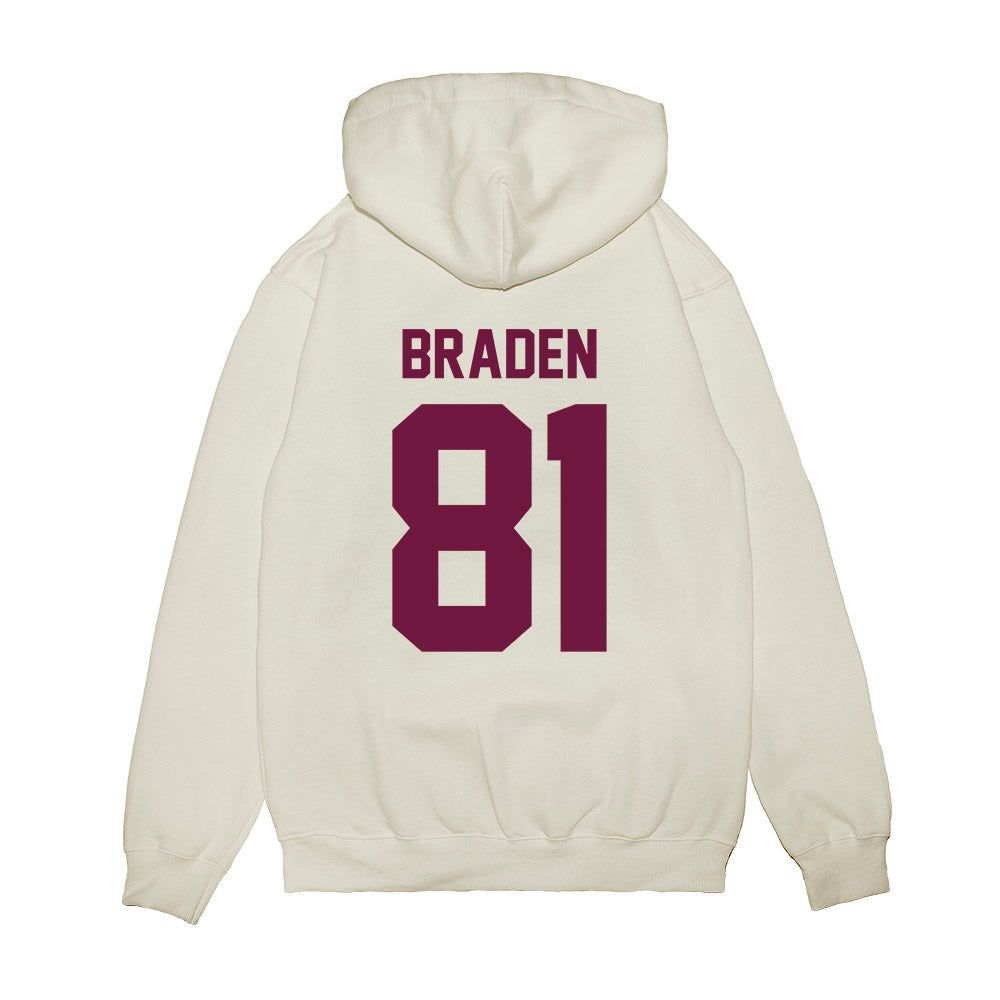 Texas A&M - NCAA Football : Luke Braden - Vintage Helmet Premium Hooded Sweatshirt-1