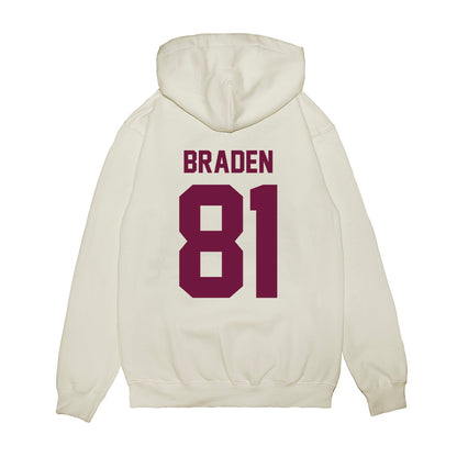 Texas A&M - NCAA Football : Luke Braden - Vintage Helmet Premium Hooded Sweatshirt-1
