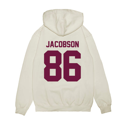 Texas A&M - NCAA Football : Evan Jacobson - Vintage Helmet Premium Hooded Sweatshirt-1