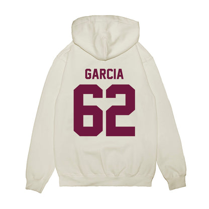 Texas A&M - NCAA Football : Marcus Garcia - Vintage Helmet Premium Hooded Sweatshirt-1
