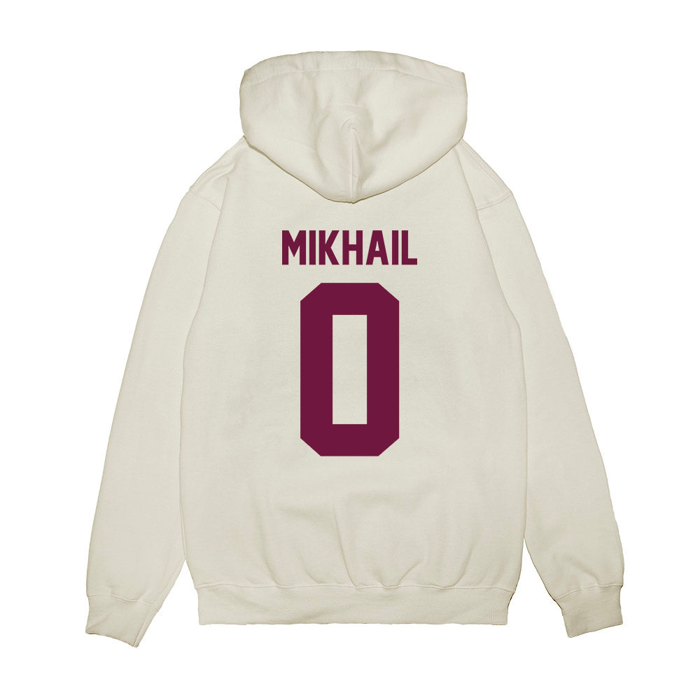 Texas A&M - NCAA Football : Noah Mikhail - Vintage Helmet Premium Hooded Sweatshirt-1