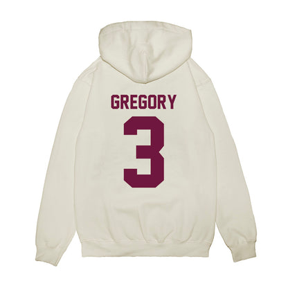 Texas A&M - NCAA Football : Aaron Gregory - Vintage Helmet Premium Hooded Sweatshirt-1