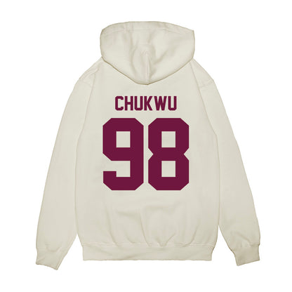 Texas A&M - NCAA Football : Jesse Chukwu - Vintage Helmet Premium Hooded Sweatshirt-1