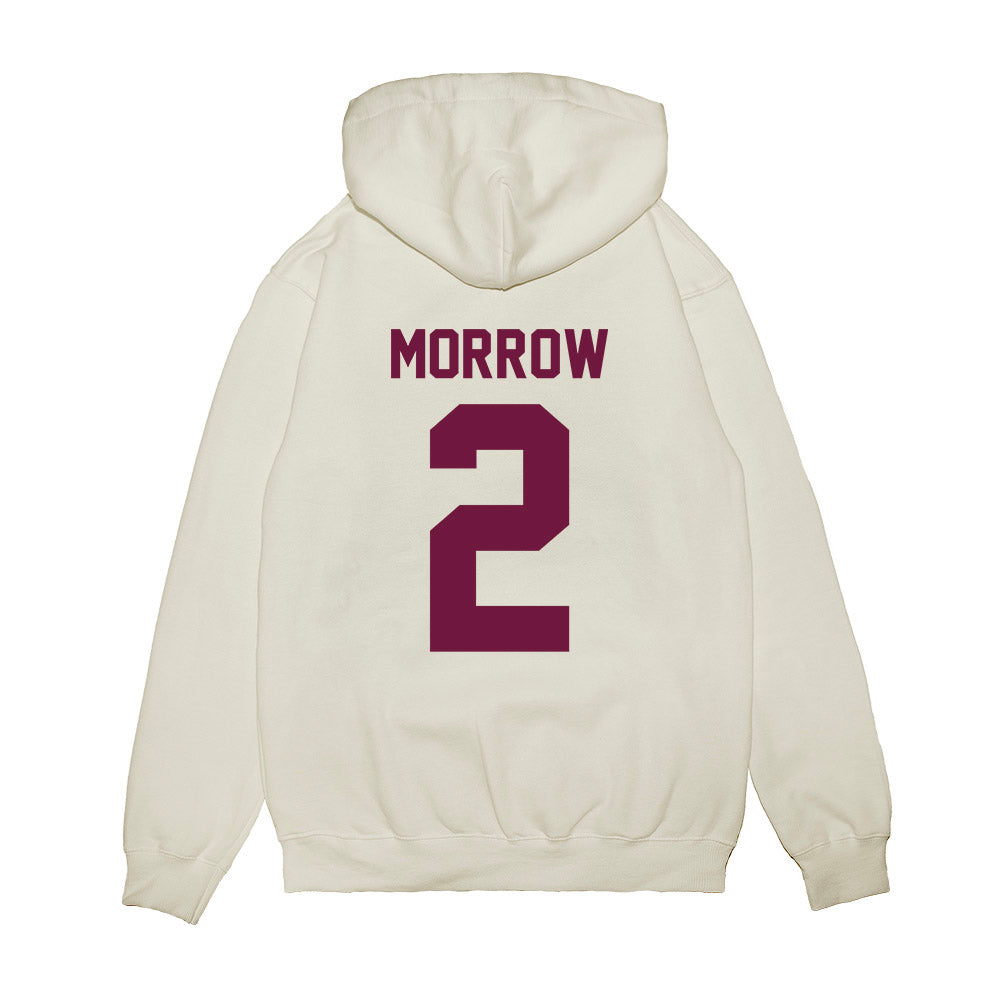 Texas A&M - NCAA Football : Jamarion Morrow - Vintage Helmet Premium Hooded Sweatshirt-1