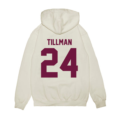 Texas A&M - NCAA Football : Ramarian Tillman - Vintage Helmet Premium Hooded Sweatshirt-1