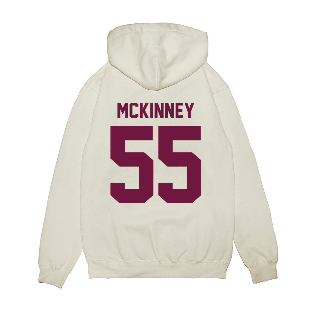 Texas A&M - NCAA Football : Hunter McKinney - Vintage Helmet Premium Hooded Sweatshirt-1
