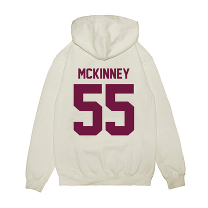 Texas A&M - NCAA Football : Hunter McKinney - Vintage Helmet Premium Hooded Sweatshirt-1