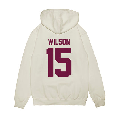 Texas A&M - NCAA Football : Tylan Wilson - Vintage Helmet Premium Hooded Sweatshirt-1