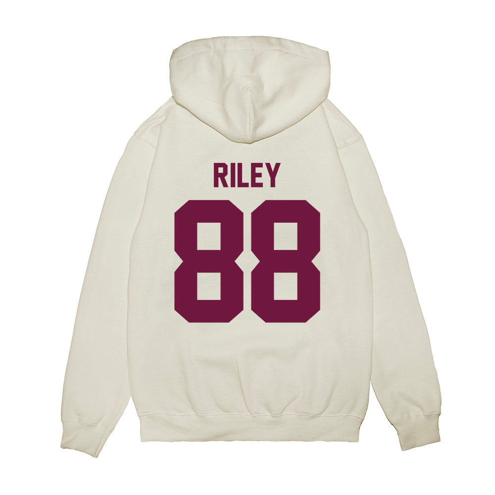 Texas A&M - NCAA Football : Micah Riley - Vintage Helmet Premium Hooded Sweatshirt-1
