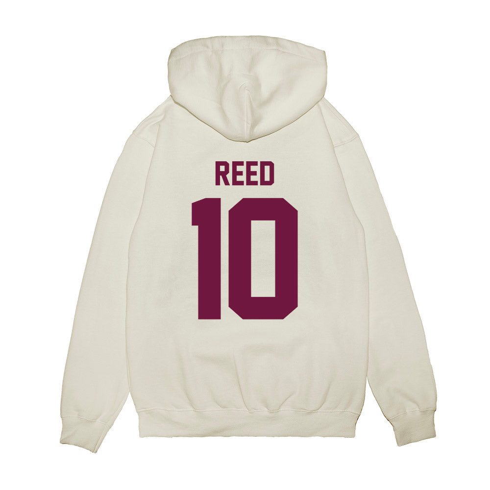 Texas A&M - NCAA Football : Marcel Reed - Vintage Helmet Premium Hooded Sweatshirt-1