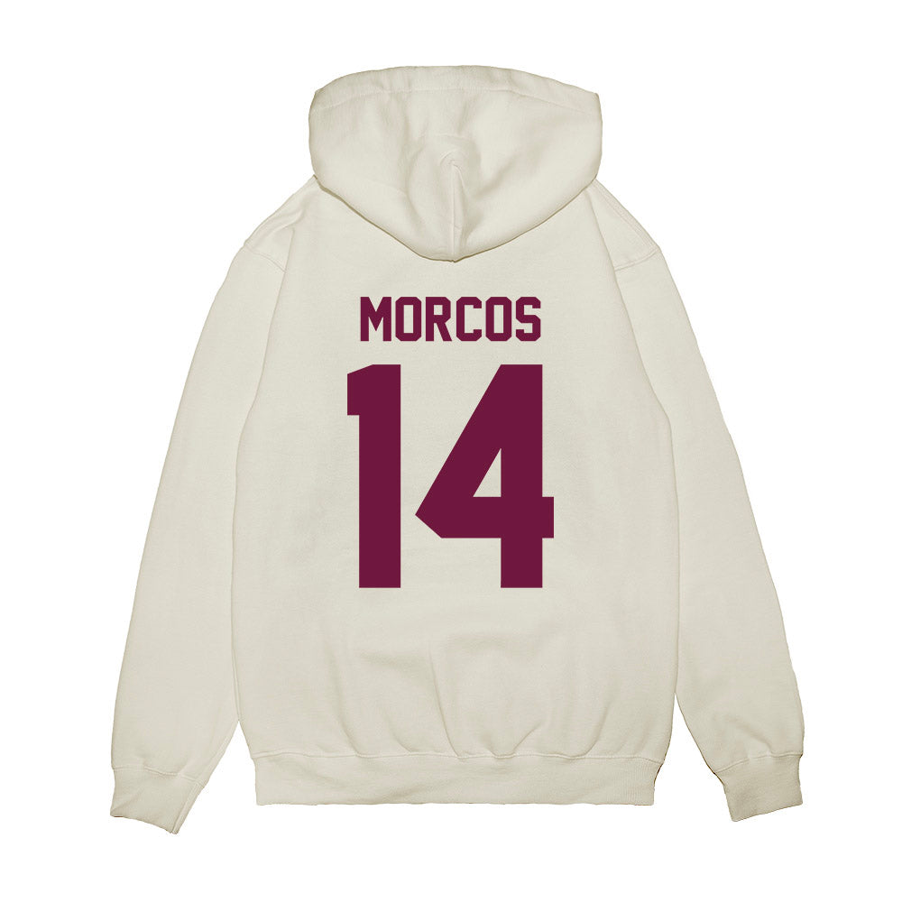 Texas A&M - NCAA Football : Eli Morcos - Vintage Helmet Premium Hooded Sweatshirt-1