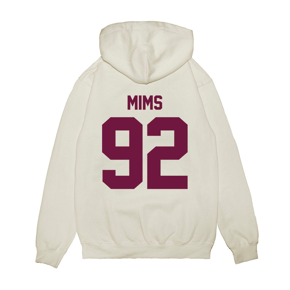 Texas A&M - NCAA Football : CJ Mims - Vintage Helmet Premium Hooded Sweatshirt-1